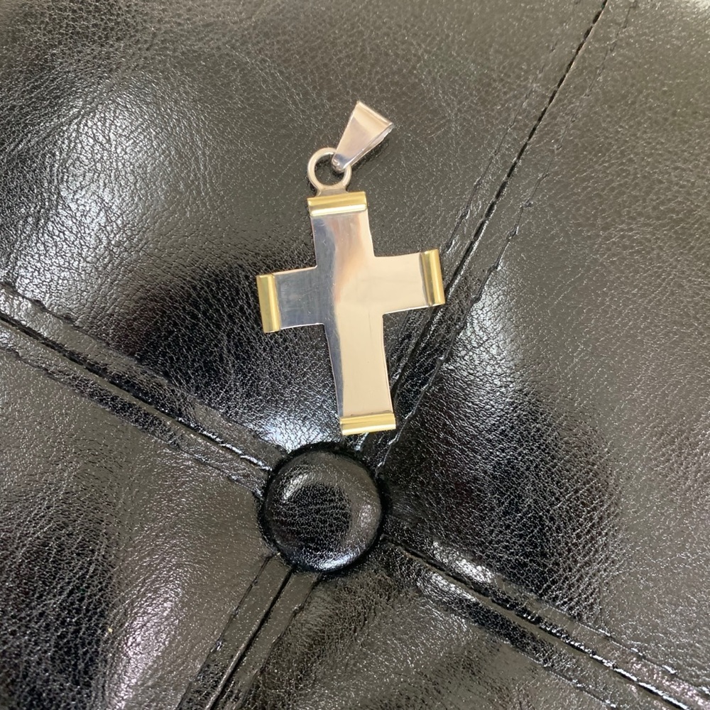 Solid Silver Cross Pendant - image 4